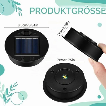 Náhradní díly pro solární světlo YeahBoom, 2dílná sada, náhradní vršek pro solární světlo 8,5 cm, 2