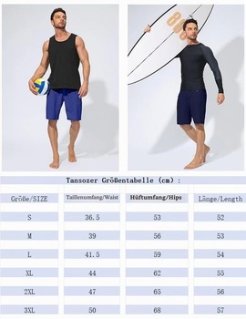 Pánske plavecké šortky Tansozer, rýchloschnúce, s vreckom na zips, bez vnútornej vložky, veľkosť S1