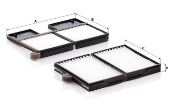 Kabínový filter MANN-FILTER CU 21 001-2 (sada 2 ks) - pre osobné automobily a dodávky