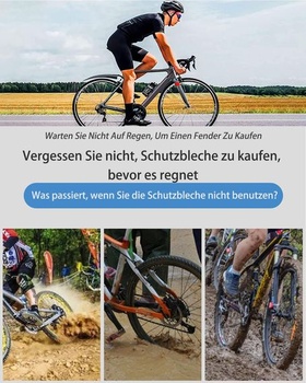 Sada blatníkov na bicykel - predné a zadné blatníky pre horské a cestné bicykle, nastaviteľné uhly,