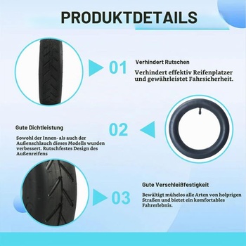 Sada pneumatík a duší 8,5 palca pre elektrické kolobežky M365/Pro2/4 Lite/Mi3-8 1/2x2, pneumatiky