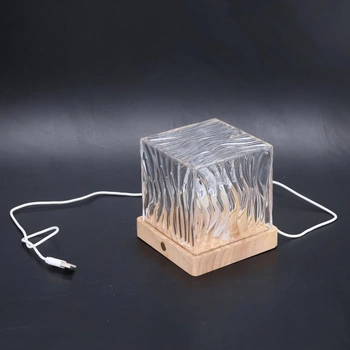 DAZZTIME LED krištáľová stolná lampa, akrylová diamantová nočná lampa, vlnová lampa, lampa polárna