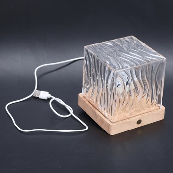 DAZZTIME LED krištáľová stolná lampa, akrylová diamantová nočná lampa, vlnová lampa, lampa polárna