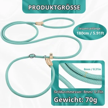 OSDUE Nastavitelné vodítko pro psy 1,8 m x 0,8 cm pro malé a střední psy azurové
