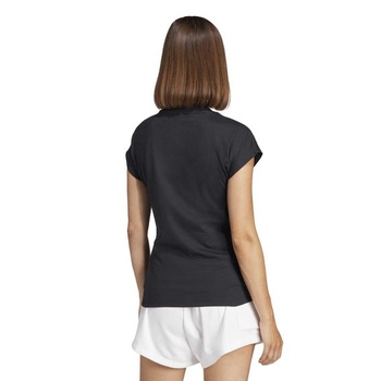 Dámske tričko adidas Essentials Linear Cotton M, čierne / biele