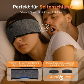 Slúchadlá Bluetooth 6.0 na spanie, bezdrôtový hlavový most 3 v 1 na spanie na boku, 20 hodín