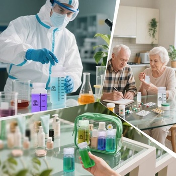 5 x 250ml fliaš so širokým hrdlom a stupnicou, plastové laboratórne fľaše na plnenie, nepriepustné,