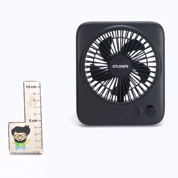 Tichý stolný ventilátor Otlonpe, dobíjací prenosný stolný ventilátor 4000 mAh, doba prevádzky 23