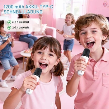 Karaoke automat pre deti od 3 do 15 rokov (biely)