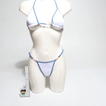 GORGLITTER Dámske bikiny s ramienkami na krk, sexi trojuholníkové plavky, dvojdielne plavky s krúžkami,