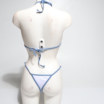 GORGLITTER Dámske bikiny s ramienkami na krk, sexi trojuholníkové plavky, dvojdielne plavky s krúžkami,