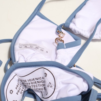 GORGLITTER Dámske bikiny s ramienkami na krk, sexi trojuholníkové plavky, dvojdielne plavky s krúžkami,