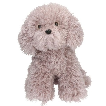 Plyšový psík Max s kučeravou srsťou v šedej farbe, cca 30 cm, veľkosť 14058 TOPModel Fur Ever