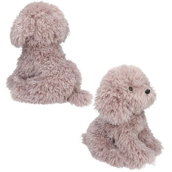 Plyšový pejsek Max s kudrnatou srstí v šedé barvě, cca 30 cm, velikost 14058 TOPModel Fur Ever