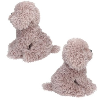 Plyšový pejsek Max s kudrnatou srstí v šedé barvě, cca 30 cm, velikost 14058 TOPModel Fur Ever