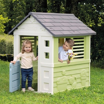 Smoby Life - Krásny dom - Moderný design - Brána, Okná s okenicami - Recyklovaný materiál - Vek 2+
