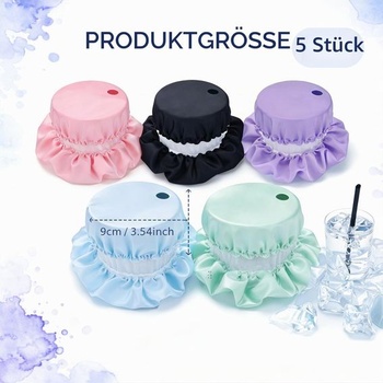 Kryty na nápoje Scrunchie, 5 kusov, ochrana proti drogám a znásilnenie na rande, opakovane použiteľné