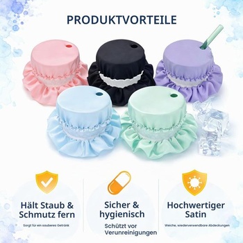 Kryty na nápoje Scrunchie, 5 kusov, ochrana proti drogám a znásilnenie na rande, opakovane použiteľné