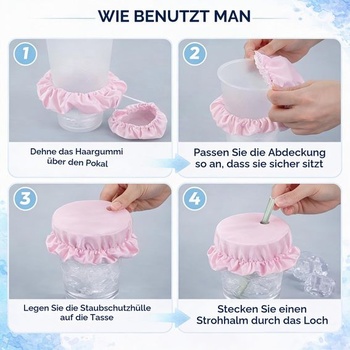 Kryty na nápoje Scrunchie, 5 kusov, ochrana proti drogám a znásilnenie na rande, opakovane použiteľné
