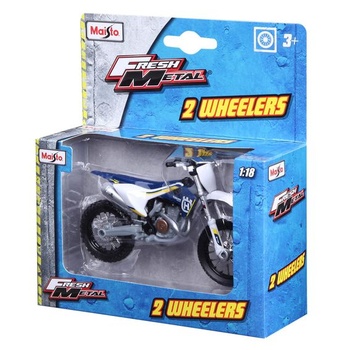 Motocykel Maisto Husqvarna FC 450 – mierka 1:18 – neuveriteľne detailná liata replika pre zberateľov,