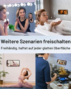 Silikonová přísavka na mobilní telefony, oboustranná, bílá, 2 kusy