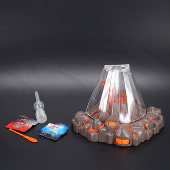 Vulkanická nádrž Aqua Dragon, červená LED světelná základna, sada vzdělávacích hraček STEM,