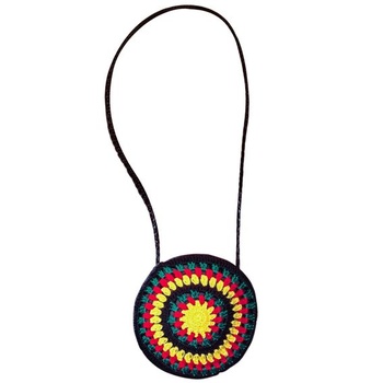 W WIDMANN MILANO Párty móda 8445H - Háčkovaná kabelka Jamajka, Reggae, Kostým, Doplněk, Karneval,