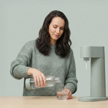 Mysoda: Plastová fľaša na vodu bez BPA pre výrobník perlivej vody Mysoda, šalviovo zelená, 1 l