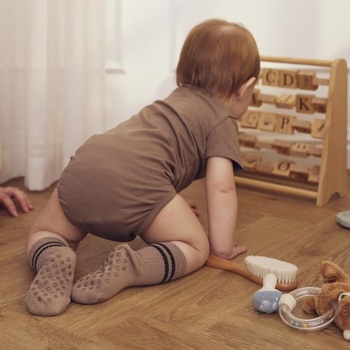Protišmykové ponožky Tiny One Baby, 5 kusov | 0-36 mesiacov | Certifikácia GOTS 12-24 mesiacov