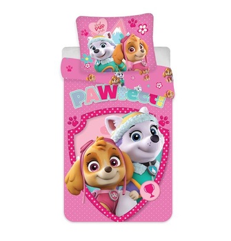 Detské obliečky Paw Patrol Junior ružové 100x135 + obliečka na vankúš 40x60