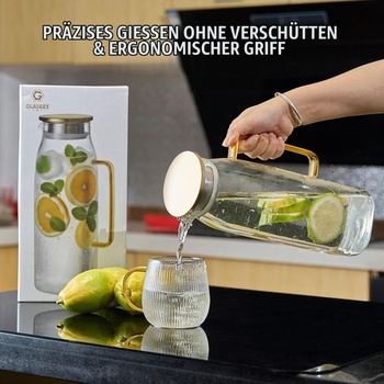 GLASKEY Štvorcová karafa na vodu 2,2 litra