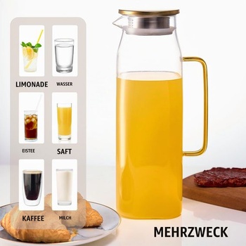 GLASKEY Štvorcová karafa na vodu 2,2 litra