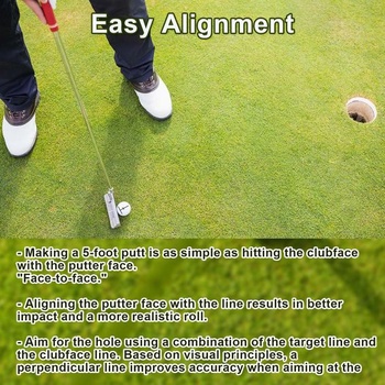 Sada 3 golfových linerov, červený plastový nástroj na zarovnanie golfových loptičiek s popisovačom pre