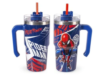Termohrnek H&H s brčkem a uchem Spiderman NY – termohrnek z…