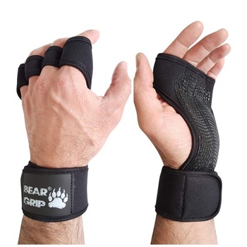 Bear Grip - Otvorené tréningové rukavice pre CrossFit, kulturistiku, kalisteniku, powerlifting XS