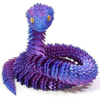 3D tlačený had, 64cm flexibilný had, hračka na neposede,…