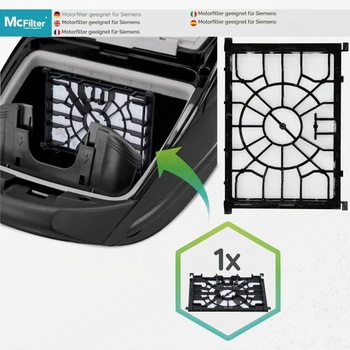 Súprava HEPA filtrov a motorových filtrov McFilter kompatibilná s Siemens Q5.0 a Q8.0, kompatibilná s