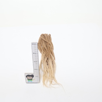 15 prameňov obojstranných dredov, predĺženie 20” hnedá až blond, mäkké syntetické umelé dredy,