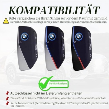 Pouzdro na klíče z TPU, pouzdro na klíče od auta pasuje na BMW řady 2/3/5/7 U06 X1 U11 X2 U10 X4 X5