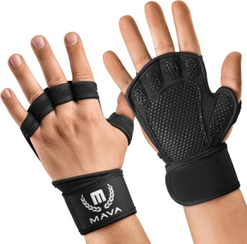 Fitness rukavice Mava Sports čierne vetrané