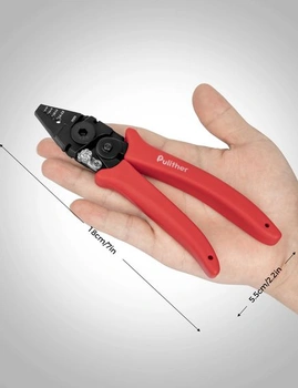 Krimpovací kleště Pullther, krimpovací kleště 0,1-2 mm², krimpovací dutinky pro koncovky vodičů a