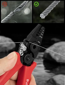 Krimpovacie kliešte Pullther, krimpovacie kliešte 0,1-2 mm², krimpovacie dutinky pre koncovky vodičov a