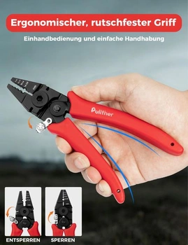 Krimpovací kleště Pullther, krimpovací kleště 0,1-2 mm², krimpovací dutinky pro koncovky vodičů a