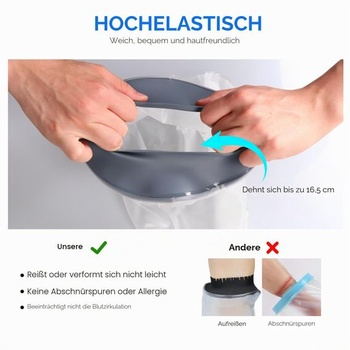 COMFYTHERA Velký vodotěsný sádrový kryt na ruku do sprchy, ochrana ran na ruce, koupel, dospělí,