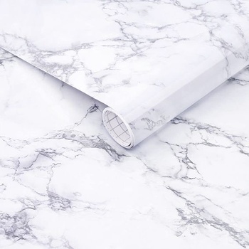 Arthome mramorový papier, samolepiaca PVC vinylová fólia, zosilnená odolná vodotesná samolepka na