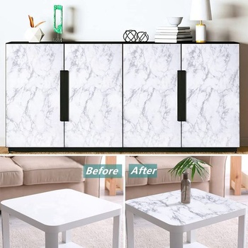 Arthome mramorový papír, samolepicí PVC vinylová fólie, zesílená odolná vodotěsná samolepka na