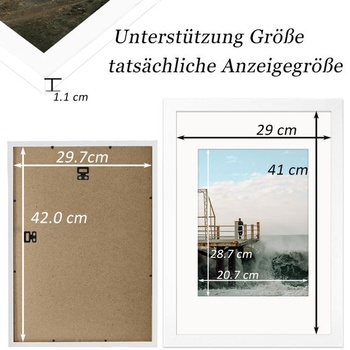 Obrazový rám RUN HELIX A3 biely – Obrazový rám A3 pre 29,7x42 cm, s nerozbitným akrylovým sklom a