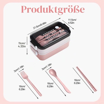 Olovrantový box s 3 priehradkami, 1400 ml, bento box, vhodný do mikrovlnnej rúry a umývačky riadu,