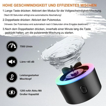 Elektrický šejker SOARFLY 750ml, dobíjací