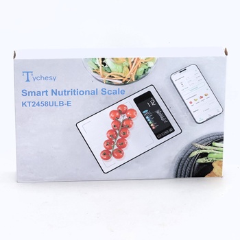 Chytrá digitálna kuchynská váha s nutričnou analýzou, kalorická váha s aplikáciou pre analýzu 24